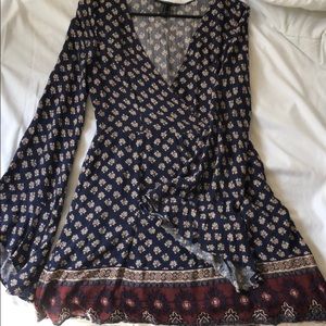 Bell sleeve boho dress